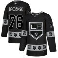 Los Angeles Kings #76 Jonny Brodzinski Authentic Black Team Logo Fashion NHL Jersey