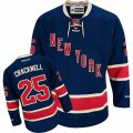 New York Rangers #25 Adam Cracknell Authentic Navy Blue Third NHL Jersey