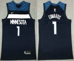 Minnesota Timberwolves #1 Anthony Edwards Black 2021 Nike Swingman Stitched NBA Jersey