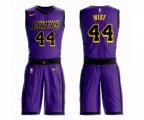 Los Angeles Lakers #44 Jerry West Swingman Purple Basketball Suit Jersey - City Edition