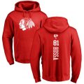 Chicago Blackhawks #81 Marian Hossa Red One Color Backer Pullover Hoodie