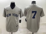 New York Yankees #7 Mickey Mantle 2021 Grey Field of Dreams Cool Base Stitched Baseball Jersey