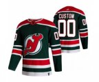 New Jersey Devils Custom Green 2020-21 Reverse Retro Alternate Hockey Jersey
