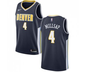 Denver Nuggets #4 Paul Millsap Authentic Navy Blue Road Basketball Jersey - Icon Edition