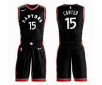 Toronto Raptors #15 Vince Carter Swingman Black Basketball Suit Jersey Statement Edition