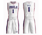 Philadelphia 76ers #1 Mike Scott Swingman White Basketball Suit Jersey - Association Edition