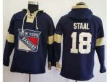 New York Rangers #18 Marc Staal Navy Blue Pullover Hoodie Stitched NHL Jersey