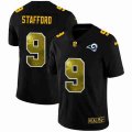 Los Angeles Rams #9 Matthew Stafford Black Nike Golden Sequin Vapor Limited NFL Jersey