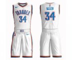 Oklahoma City Thunder #34 Ray Allen Swingman White Basketball Suit Jersey - Association Edition