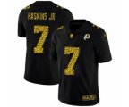 Washington Redskins #7 Dwayne Haskins Jr Black Leopard Print Fashion Vapor Limited Football Jersey