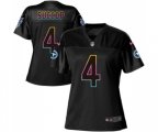 Women Tennessee Titans #4 Ryan Succop Game Black Fashion Football Jersey