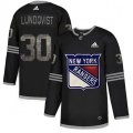 New York Rangers #30 Henrik Lundqvist Black Authentic Classic Stitched NHL Jersey
