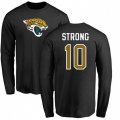 Jacksonville Jaguars #10 Jaelen Strong Black Name & Number Logo Long Sleeve T-Shirt