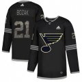 St. Louis Blues #21 Tyler Bozak Black Authentic Classic Stitched NHL Jersey