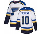 St. Louis Blues #10 Brayden Schenn White Road Stitched Hockey Jersey