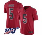 Atlanta Falcons #5 Matt Bosher Limited Red Rush Vapor Untouchable 100th Season Football Jersey