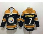Pittsburgh Steelers #7 Ben Roethlisberger yellow-black[pullover hooded sweatshirt]