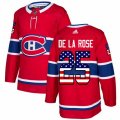 Montreal Canadiens #25 Jacob de la Rose Authentic Red USA Flag Fashion NHL Jersey