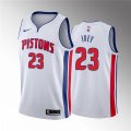 Detroit Pistons #23 Jaden Ivey 2022 Draft White Basketball Stitched Jersey