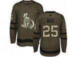 Adidas Ottawa Senators #25 Chris Neil Green Salute to Service Stitched NHL Jersey
