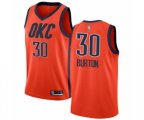 Oklahoma City Thunder #30 Deonte Burton Orange Swingman Jersey - Earned Edition