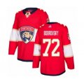 Florida Panthers #72 Sergei Bobrovsky Authentic Red Home Hockey Jersey