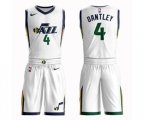 Utah Jazz #4 Adrian Dantley Swingman White Basketball Suit Jersey - Association Edition