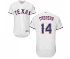 Texas Rangers #14 Asdrubal Cabrera White Home Flex Base Authentic Collection Baseball Jersey