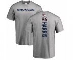 Denver Broncos #96 Shelby Harris Ash Backer T-Shirt