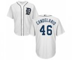 Detroit Tigers #46 Jeimer Candelario Replica White Home Cool Base Baseball Jersey