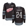 Detroit Red Wings #24 Antti Tuomisto Authentic Black 1917-2017 100th Anniversary Hockey Jersey