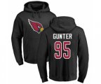 Arizona Cardinals #95 Rodney Gunter Black Name & Number Logo Pullover Hoodie