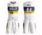 New Orleans Pelicans #44 Solomon Hill Swingman White Basketball Suit Jersey - City Edition