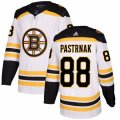 Boston Bruins #88 David Pastrnak Authentic White Away NHL Jersey