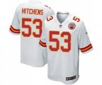 Kansas City Chiefs #53 Anthony Hitchens Game White Football Jersey