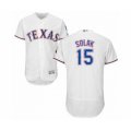Texas Rangers #15 Nick Solak White Home Flex Base Authentic Collection Baseball Player Jersey