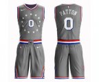 Philadelphia 76ers #0 Justin Patton Swingman Gray Basketball Suit Jersey - City Edition