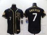 Chicago White Sox #7 Tim Anderson Black 2021 Golden Edition Stitched Flex Base Nike Jersey