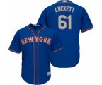 New York Mets Walker Lockett Replica Royal Blue Alternate Road Cool Base Baseball Player Jersey