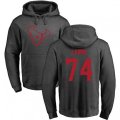 Houston Texans #74 Kendall Lamm Ash One Color Pullover Hoodie