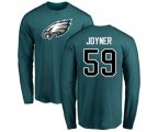 Philadelphia Eagles #59 Seth Joyner Green Name & Number Logo Long Sleeve T-Shirt