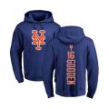 New York Mets #16 Dwight Gooden Royal Blue Backer Pullover Hoodie