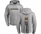 NHL Adidas Pittsburgh Penguins #68 Jaromir Jagr Ash Backer Pullover Hoodie