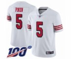 San Francisco 49ers #5 Bradley Pinion Limited White Rush Vapor Untouchable 100th Season Football Jersey