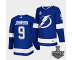 Tampa Bay Lightning #9 Tyler Johnson Blue Home Authentic 2021 NHL Stanley Cup Final Patch Jersey