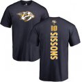 Nashville Predators #10 Colton Sissons Navy Blue Backer T-Shirt