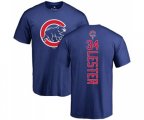 MLB Nike Chicago Cubs #34 Jon Lester Royal Blue Backer T-Shirt