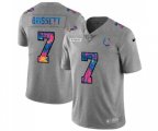 Indianapolis Colts #7 Jacoby Brissett Multi-Color 2020 NFL Crucial Catch NFL Jersey Greyheather