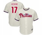 Philadelphia Phillies #17 Rhys Hoskins Replica Cream Alternate Cool Base Baseball Jersey