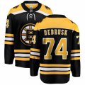 Boston Bruins #74 Jake DeBrusk Authentic Black Home Fanatics Branded Breakaway NHL Jersey
